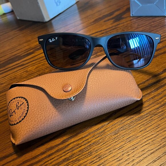 Ray-Ban Classic New Wayfarer Sunglasses, Matte Black - Picture 1 of 7